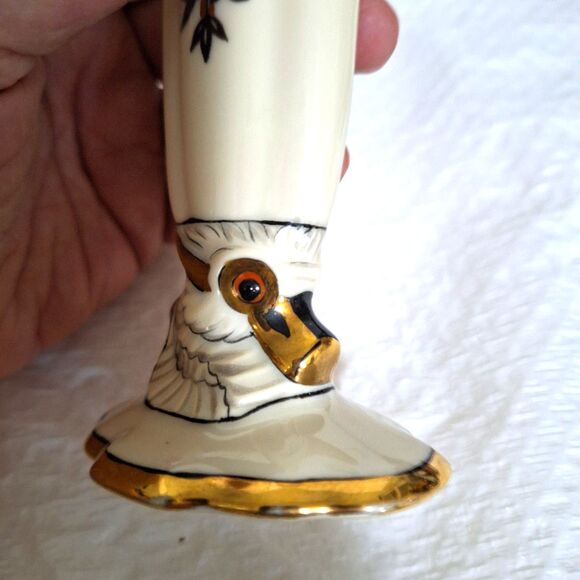 A Vintage Noritake Japanese Bud Vase Hand Painted Bird Motif Collectible - Picture 10 of 12